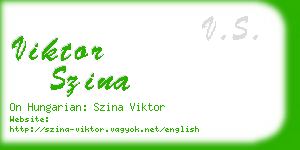 viktor szina business card